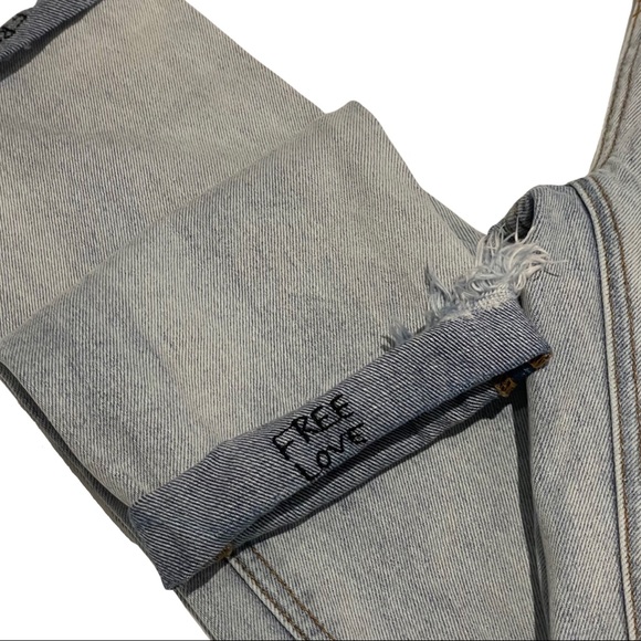 One Teaspoon Awesome Baggies Denim Jeans Size 23 Blue Hart - Picture 11 of 11